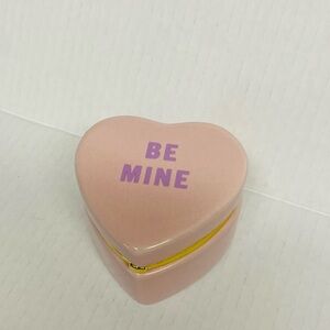 Pink Heart-Shaped Trinket Box “Be Mine”